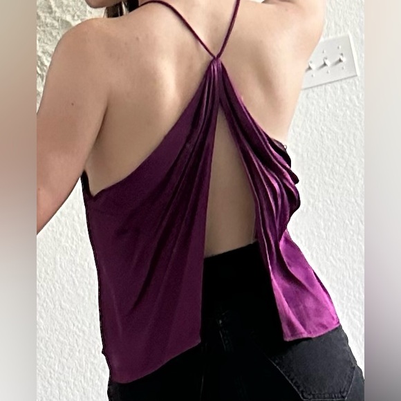 Zara Satin Open Back Top - Picture 2 of 4